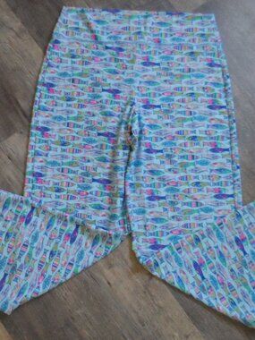 Southwind Apparel Athletic / Active Wear / Yoga Pants Fishes Print Sz XLg